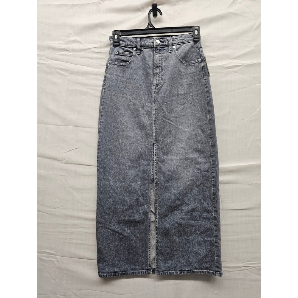 Universal Thread Womens Maxi Skirt Gray Cotton Blend Stretch Size 6‎